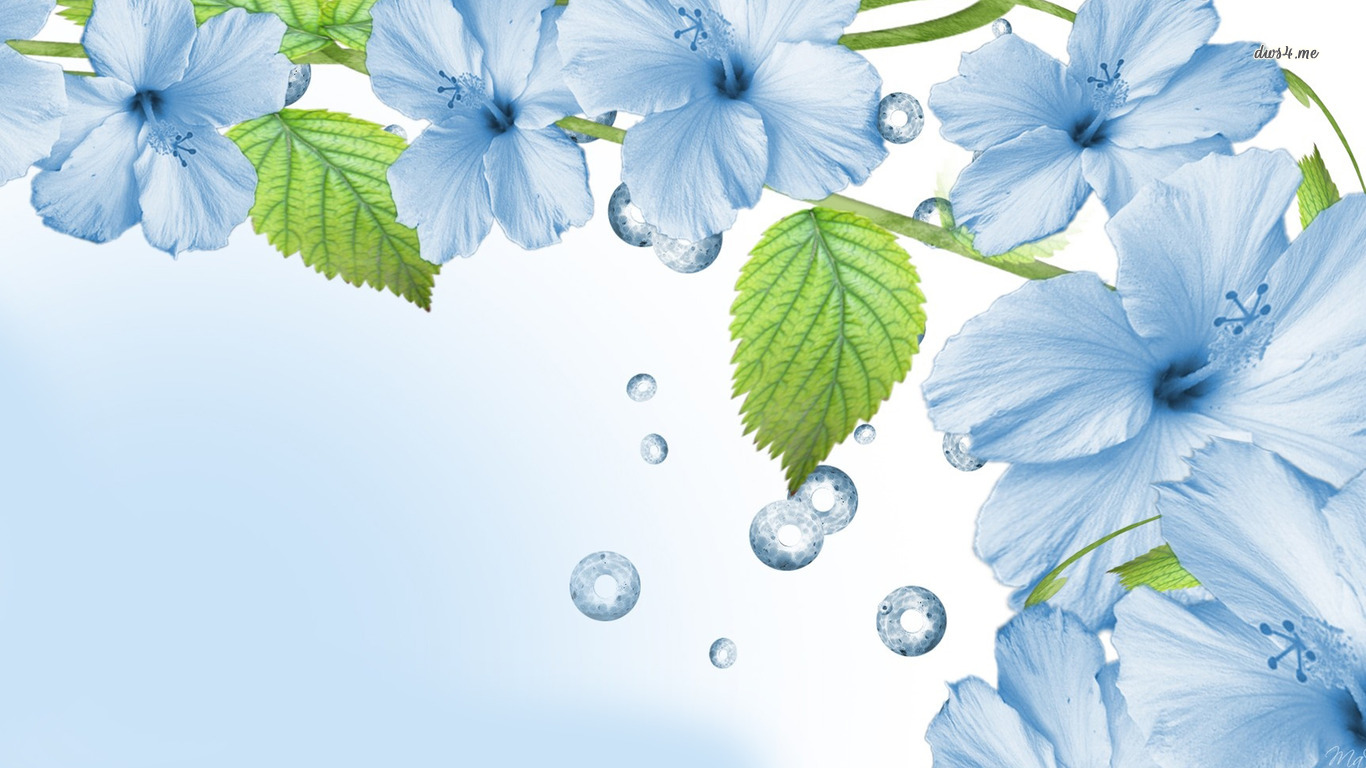 3969-blue-flowers-1366x768-digital-art-wallpaper
